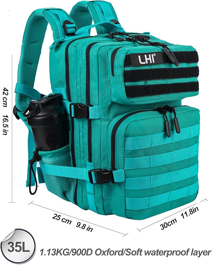 LHI Tactical Military Backpack for Men and Women 25L/35L Army Assault Pack Bag Small Rucksack with Bottle Holder