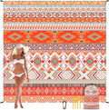 Beach Blanket Waterproof Sandproof Beach Mat 79 X 83/10'x9'for 2-8 Adults Quick Drying Outdoor Picnic Mat Beach Accessories for Travel Camping Hiking