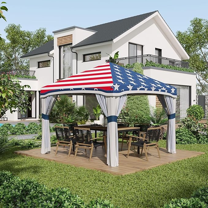 Pop-Up Gazebo with Mesh Walls
