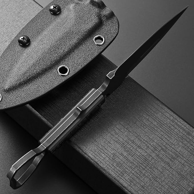 C1345 Fixed Blade Knife K110 Steel Blade G10 Handle EDC Tool Knifes for Outdoor Camping Survival Hiking Hunting(Black)