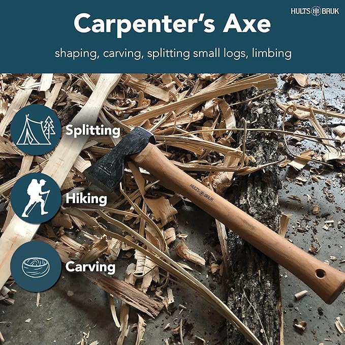 Hults Bruk 840732 Tibro Carpenter Axe - 1.75 lb Head 20 Handle