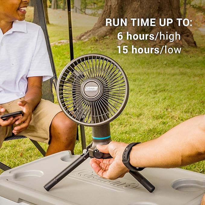 Coleman OneSource Rechargeable Outdoor Camping Gear: Camp Shower Cordless Vacuum Fan Speaker &amp Air Pump Options with Included Rechargeable Battery