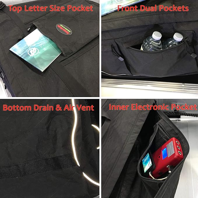 Seamax Sunlitec Front Accessory Storage Bow Bag for Inflatable Boat with Reflective Line