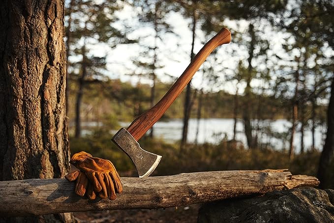 1844 Helko Werk Germany Traditional Black Forest Woodworker Axe - Made in Germany Hand Forged Bushcraft Axe and Forest Axe for Cutting Head 2.25 lbs Handle 24 in. (Black Forest Wood Worker) #13562