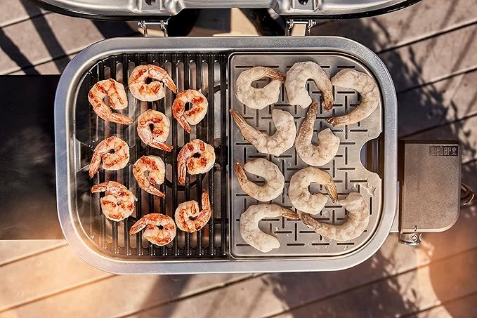 Weber Lumin Portable Outdoor Electric Barbecue Grill for Small Spaces and Travel Seafoam Green