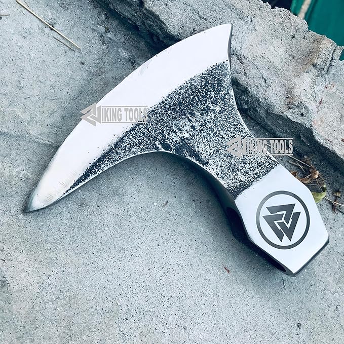 Viking Tools-Viking Bearded Axe - Hand Forged Viking Axe Head Custom Forged high Carbon Steel hatchets Multi Purpose Adult Size Axe Head