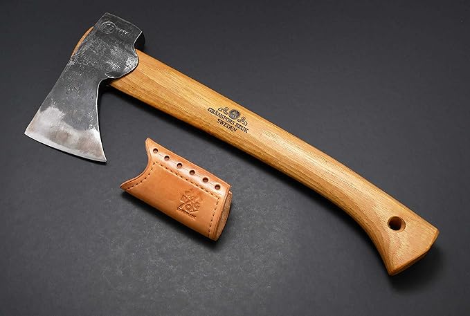 Leather Axe Handle Guard (Gransfors Bruk Wildlife Hatchet Tan/Natural Leather)