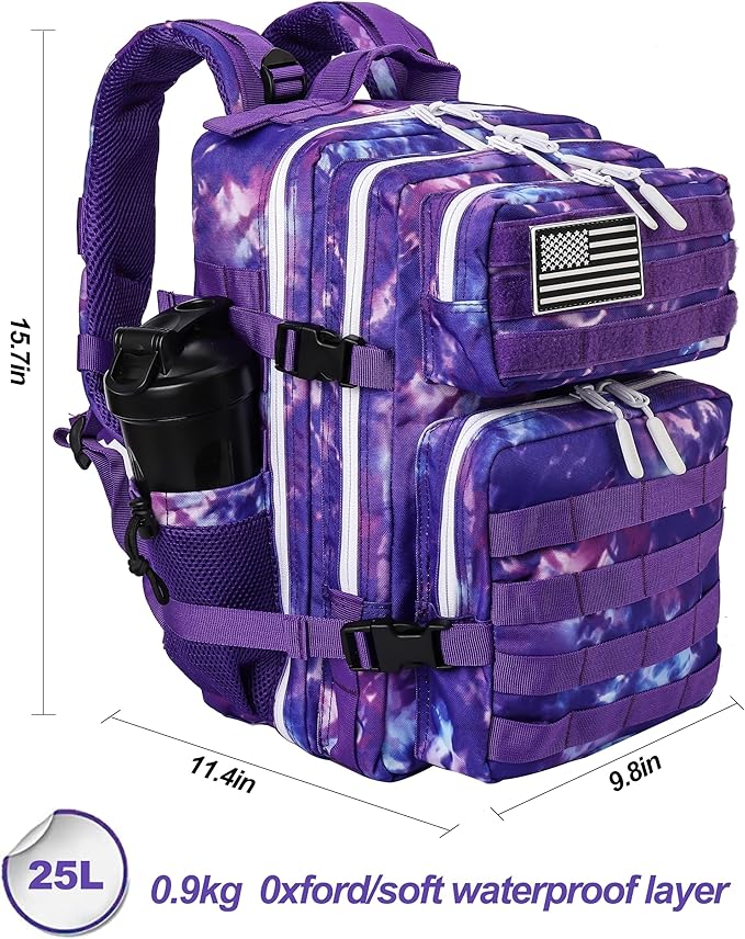 LHI Tactical Military Backpack for Men and Women 25L/35L Army Assault Pack Bag Small Rucksack with Bottle Holder