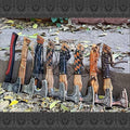 SHINY CRAFTS® Handcrafted Decorative Viking Axe with Leather-Wrapped Handle &amp Sheath – Engraved Blade – Ceremonial Collectible Gift for Men History Buffs Cosplay &amp Display (Set of 8 Viking A