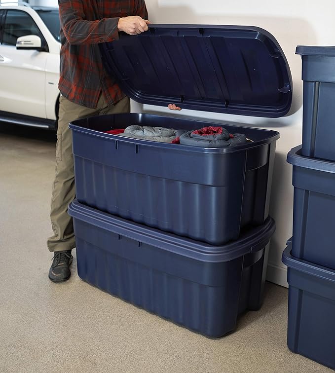 Rubbermaid 50 Gallon Roughneck️ Storage Tote Durable Reusable Plastic Storage Bin