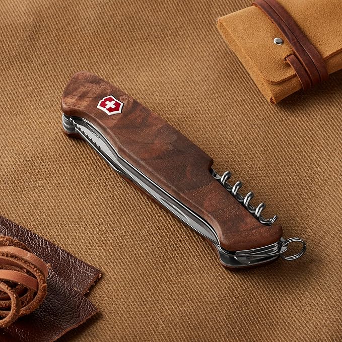 Victorinox RangerWood 55 10 Function Swiss Army Pocket Knife Brown