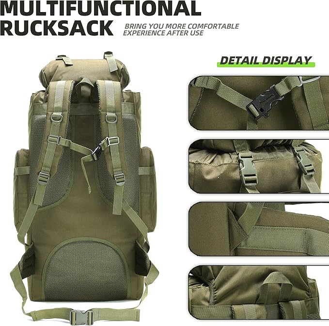 100L Camping Hiking BackpackMolle military Tactical rucksack backpackWaterproof Lightweight Hiking Backpack