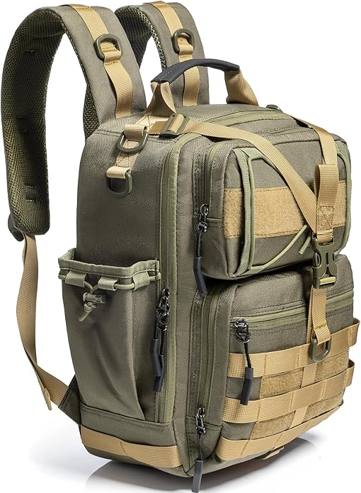 NICGID Tactical Military Backpack Daypack Molle Army Assault Pack Bug Out Bag Travel Fishing Hiking Trekking Rucksack