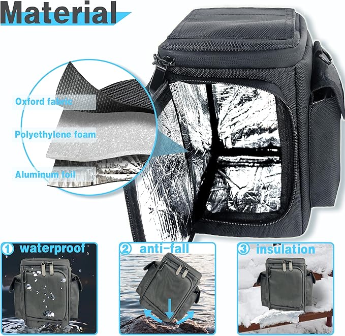 Waterproof Travel Bag Compatible with Anker SOLIX C300 DC Power Bank Station Outdoor 288Wh 90000mAhPower Bank Station Storage Case Cover with Two Pockets and Adjustable Strap