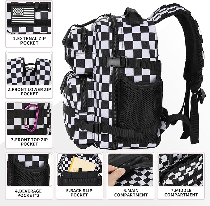 9L Mini Tactical Backpack for Men and Women Tactical Backpack Small for Hiking Small Tactical Bag Fitness Pack