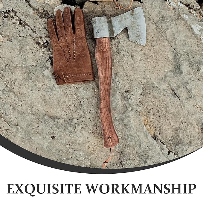 Toyvian 2pcs Anti-Slip Wooden Hatchet Handles 33cm Replacement Firewood Axe Grip for Camping and Outdoor Use Ergonomic Curved Solid Wood Axe Handle Accessory