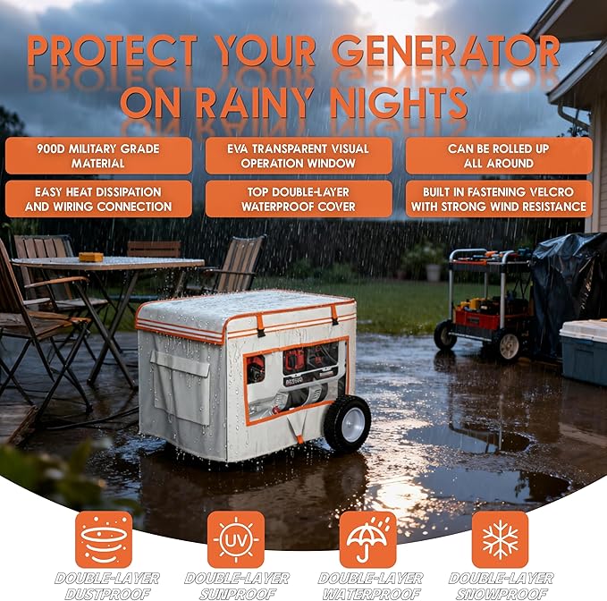 Generator coverGenerator Covers While RunningAll Season Protection for GeneratorHeavy Duty Waterproof Generator Covers for Outsidebeige (beige 28L x 20W x 20H)