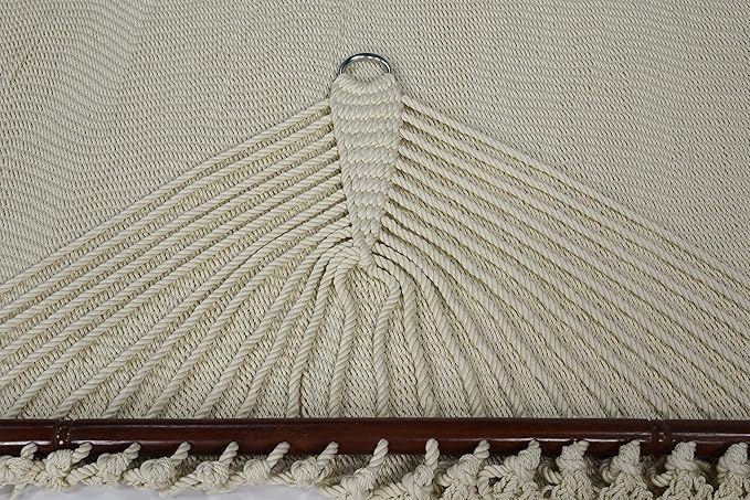 Jumbo Caribbean Hammock and Metal Tribeam Stand (Cream)