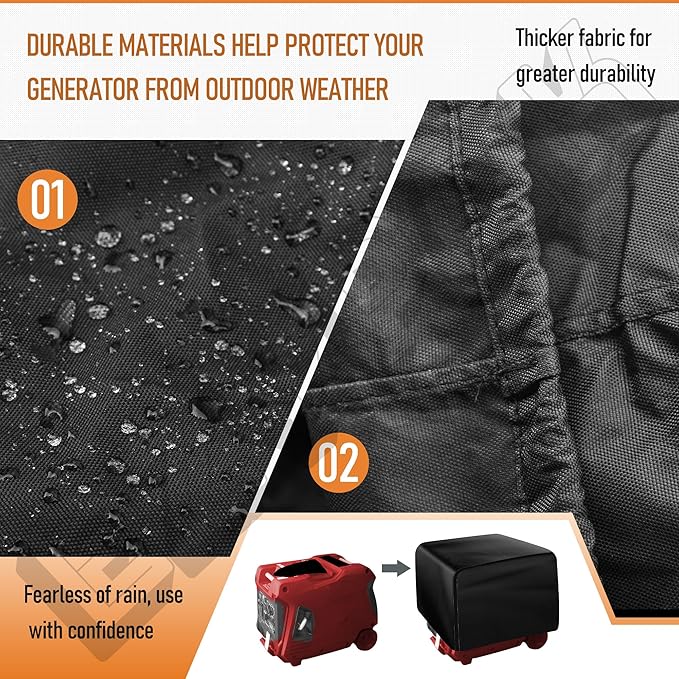 Custom Fit Generator Cover for Predator 5000 Watt Inverter Generator Heavy Duty 600D Waterproof Material All-Weather Protection