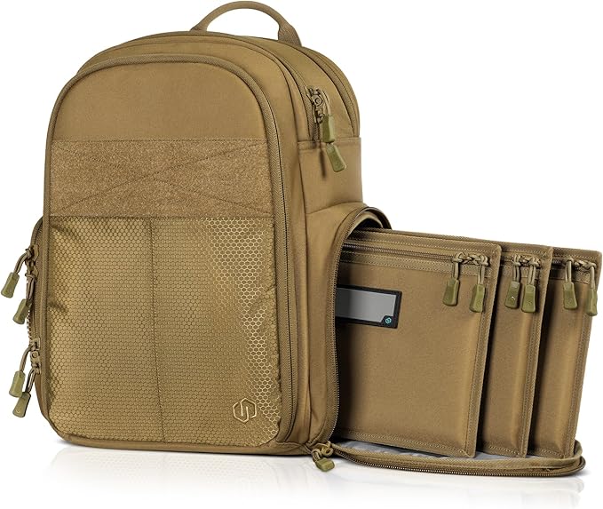 Savior Equipment SEMA Compact Tactical Range Pistol Backpack w/ 3 Gun Rug Sleeve