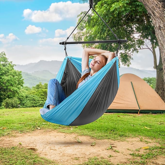 Sorbus Hanging Hammock Chair - Tree Pod Sensory Swing - Outdoor Camping Cacoon Chair - Collapsible and Lightweight Swings - Swinging Rocker Chairs for Camp Travel Hiking Tent Porch (500 lb Max)