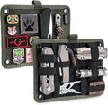 TACTICAL GEEK TCM EDC Organizer Board Backpack Anti-Slip Elastic Woven Board for Travel Gear Elastic Grid Organizer for Electronics Accessories Travel Cables Chargers and More Green