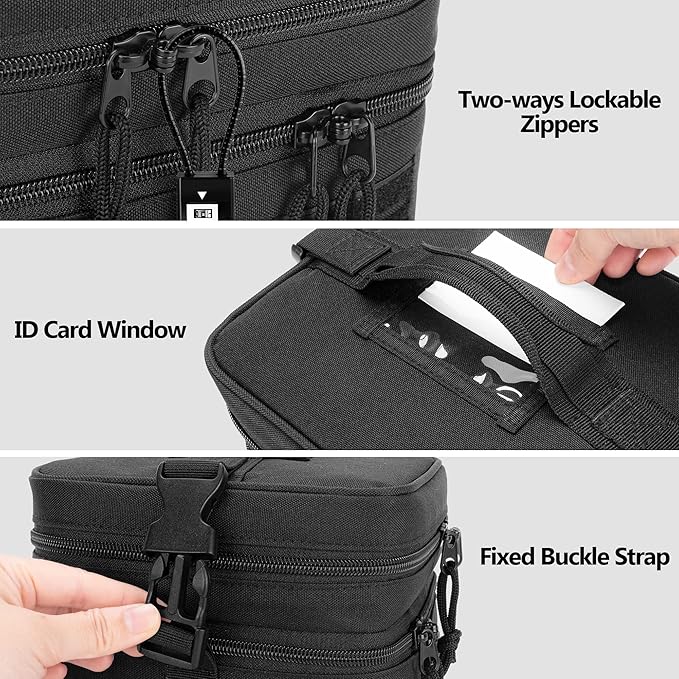 GOBUROS Tactical Pistol Backpack Can Hold 4 Handguns 12 Mags and Tactical Pistol Magazine Storage Bag