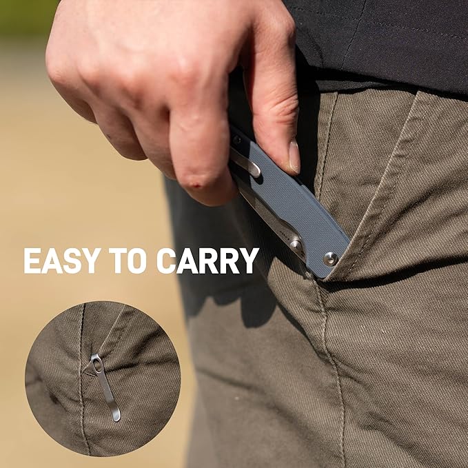 CJRB Kain Pocket Knife for Men 2.95'' AR-RPM9 Steel Blade G10 Handle Folding Knife with Pocket Clip for Camping Hiking Survival Designed by Sanford Owen(J1956)