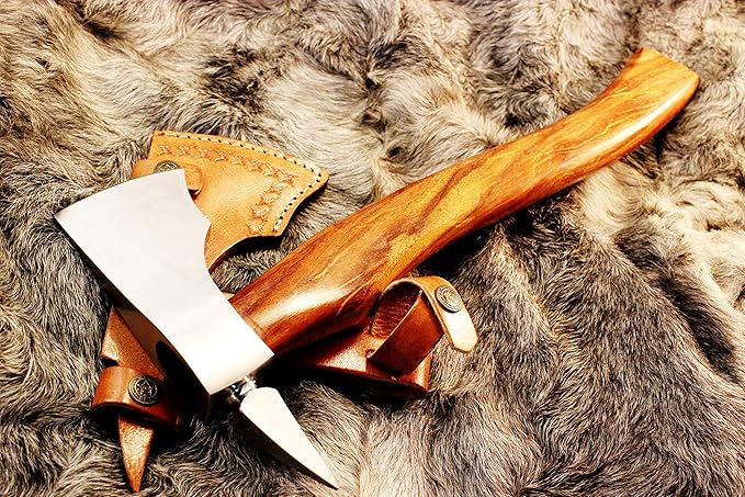 Hand Forged Steel Axe Viking Tomahawk Spikes Hawk Axe Combat Tactical Axe Head