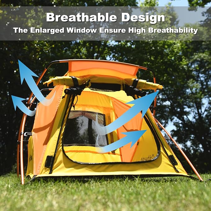 Portable Dog Tent for Small to Medium Sized Pets up to 25lb Waterproof Dog Tent Outdoor Lightweight with Carrying Bag Fully Zipped Meshed Door and Window for Camping Beach Backyard