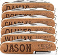 Set of 6 - Personalized Groomsmen Gift for Wedding Custom Multitool Groomsmen Proposal Gift Solid Wood Laser Engraved Multi Tool -Free Engraving