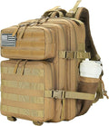 Lovelinks21 25L Military Tactical Backpack Small Assault Pack Molle Daypack for Men and Women for Work Travel Gym Outdoor Hiking Camping (Khaki)