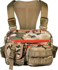 Outdoor Tactical Chest Bag for Men &amp Women – Modular EDC Chest Rig with MOLLE System Quick Release Harness Pack for Hunting Hiking Fishing Running – Lightweight Utility Vest