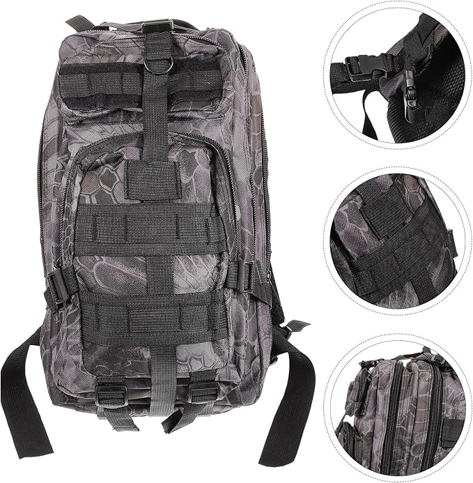 Abaodam Outdoor Tactical Backpack 3p Oxford Cloth Hiking Knapsack Large Capacity Equipment Organizer for Camping and Outdoor Sports