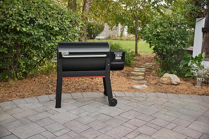 Weber Smoque™ XL 34‑Inch Pellet Smoker Black – Outdoor BBQ Pellet Grill with SmokeBoost™ SmoqueVent™ Airflow System &amp Rapid React™ PID Temperature Control