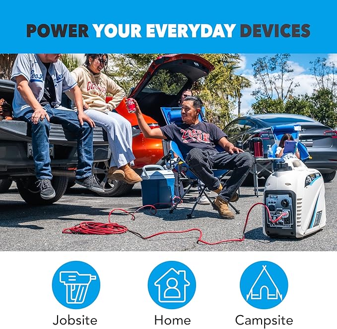 Pulsar PG2300iS 2300W Portable Super Quiet Gas-Powered Inverter Generator with USB Outlet &amp Parallel Capability CARB Compliant