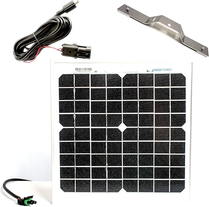 Spartan Camera Spartan Ghost GoLive Golive 2 Golive 2 or GoCam 2 (NOT GoCam) 15 inch 10W 12V Solar Panel Trail Camera Charger Package with Panel Bracket and Cable Connector