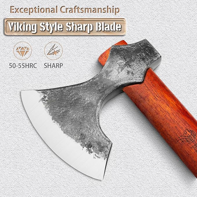 NEDFOSS 16 Champion Throwing Axe Throwing Axes and Tomahawks with 1065 High Carbon Steel &amp Wooden Handle Perfect for Axe Throwing Game Recreation and Competition Gift for Men