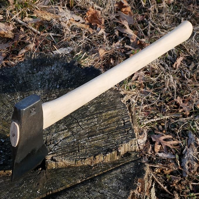 COUNCIL TOOL Sport Utility Flying Fox Woodsman Hatchet - 1.625 lbs Throwing Axe with 22 Straight Hickory Handle &amp Hardened Poll - SU162FF22S