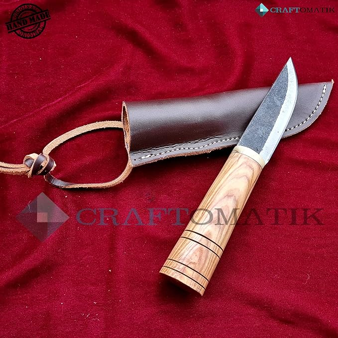 Medieval Knife | Handmade Viking Knife | Celtic Knife for Garden and Camping with Leather Bag | LARP | HFK23