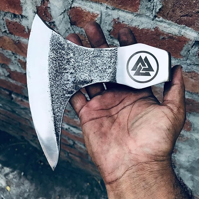 Viking Tools-Viking Bearded Axe - Hand Forged Viking Axe Head Custom Forged high Carbon Steel hatchets Multi Purpose Adult Size Axe Head