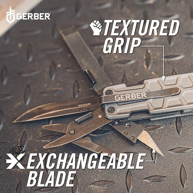 Gerber Gear Lockdown Pry 10-in-1 Multitool EDC Pocket Knife with Pry Bar for Survival Hunting and Fishing Gifts for Men