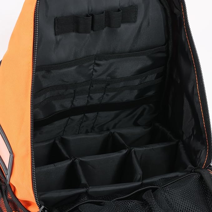 Lightning X LXMB40 Special Events EMT Trauma Backpack – First Responder Medical Backpack for BLS Gear Sporting Events Concerts &amp Emergency Response - Orange