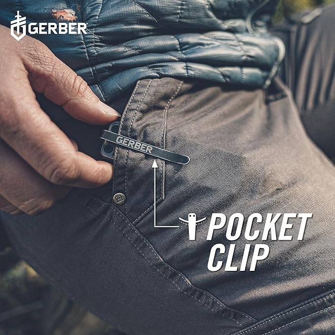 Gerber Gear Lockdown Pry 10-in-1 Multitool EDC Pocket Knife with Pry Bar for Survival Hunting and Fishing Gifts for Men