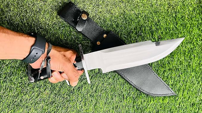 10 Unpolished carbon steel Tactical Knife - Hand Forged Full Tang Camping tool Knives