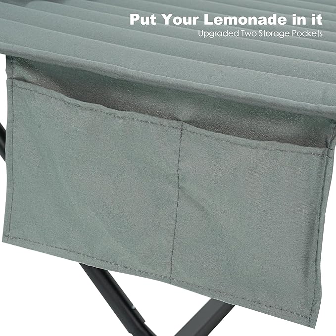 GAFETE 2 Person Hammock with Stand for Outside Heavy Duty Steel Stand Double 55inch Hammocks Large Removable Pillow Storage Bags Max 475 lbs Capacity (Mist Green)