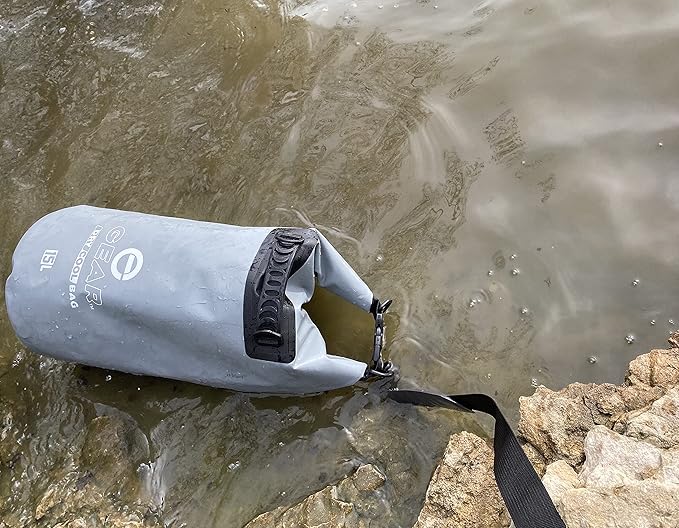 Enthusiast Gear Insulated Dry Bag Floating Cooler – 10L / 15L / 25L Roll Top Leak Proof Waterproof Collapsible with Padded Shoulder Strap - Perfect for Kayaking Fishing Beach