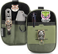 TACTICAL GEEK Block F Portable EDC Pouch Compact Waist Bag Molle Pocket Organizer Multi-Purpose Wallet Crafted from 500D Nylon for Versatile Gear &amp Card Storage-Green