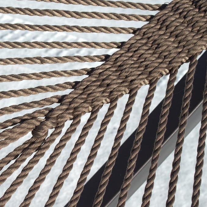 Double Caribbean Hammock - 48 inch - Soft Spun Polyester - Mocha