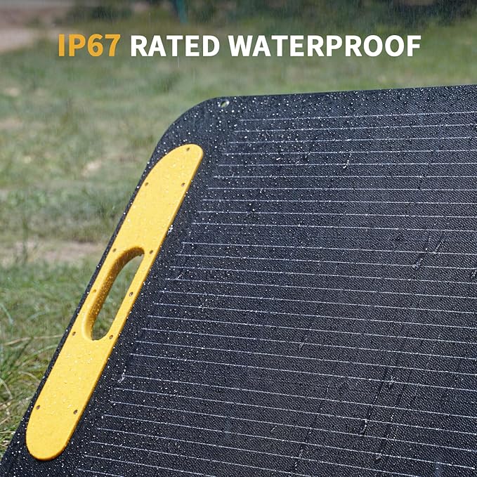 VTOMAN VS220 Pro Portable Solar Panel 220W 48V 23% Efficiency Foldable Solar Panel w/ IP67 Waterproof &amp MC-4 Anderson XT60 DC5521 Adapters &amp Adjustable Kickstands Off-Grid Power for Home &am